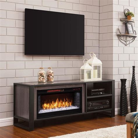 Scott Living 59 In W Black Infrared Quartz Electric Fireplace At Lowes