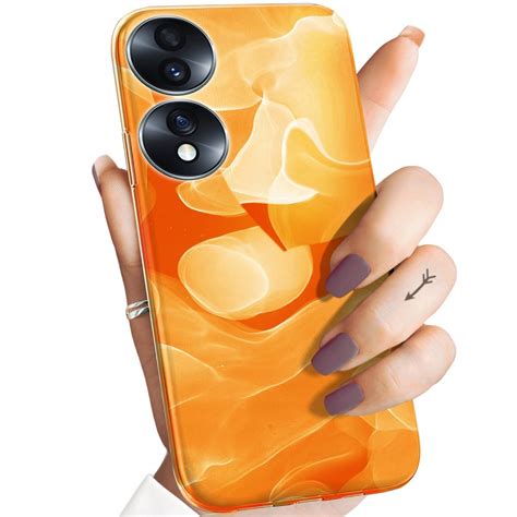 ETUI DO HONOR 70 WZORY POMARAŃCZOWE POMARAŃCZE ORANGE OBUDOWA POKROWIEC