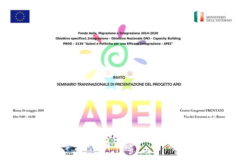 Progetto Apei Azioni E Politiche Per Unefficace Integrazone Filef