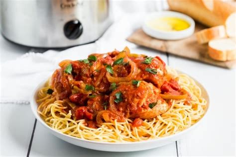 Slow Cooker Chicken Cacciatore Recipe - MenuPlans.com Making Menu ...