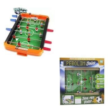 Mini Pebolim Totó Futebol de Mesa 2 Bolas e Placar Junior Ark Toys