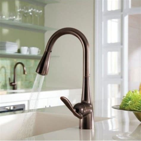 Juno Oil Rubbed Bronze Long Neck Waterfall Kitchen Faucet Touchless