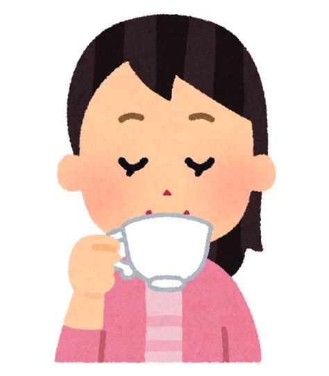 紅茶を飲む人のイラスト（女性） かわいいフリー素材集 いらすとや