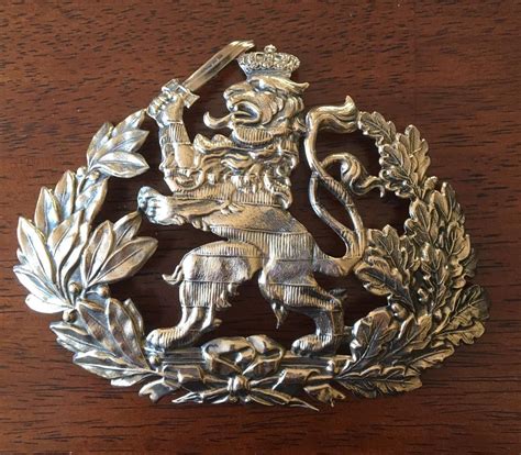 Prussian German Wwi Pickelhaube Helmet Plate Badge Hessian Lion