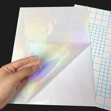 Sheets Style A Transparent Holographic Overlay Lamination Film