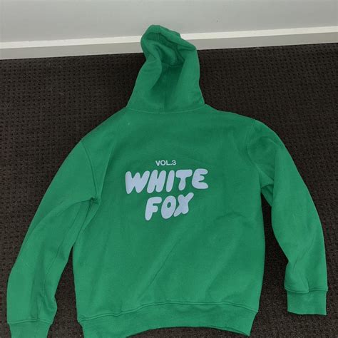 White Fox Oversized Hood Depop