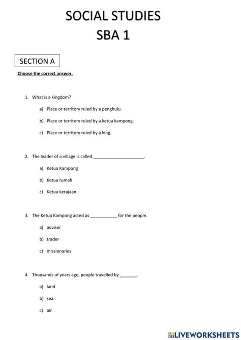 Sba Paper 2 Worksheet Live Worksheets