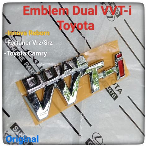 Jual Emblem Dual VVTI Innova Reborn 2016 Up Emblem Dual VVTI Fortuner