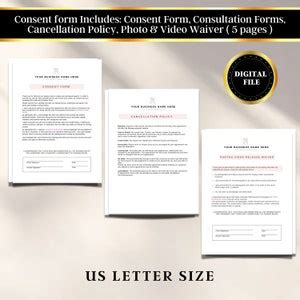 Permanent Jewelry Business Starter Pack Branding Kit Canva Consent