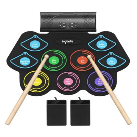 Paxcess Pad Roll Up Electronic Drum Set With Foot Pedals Speaker