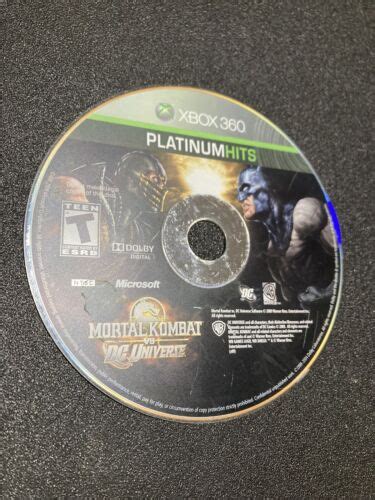 Mortal Kombat Vs Dc Universe Platinum Hits Xbox 360 Game Disc Only