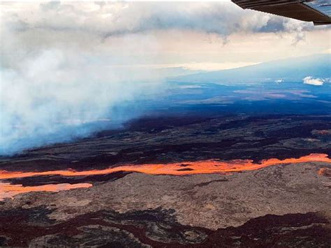 Fotos Vulkan Mauna Loa Auf Hawaii Ausgebrochen Panorama