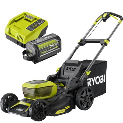 Ryobi V Hp Brushless Cordless Inch Walk Behind Lawn Mower Kit With