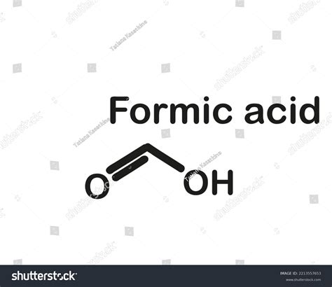 Chemical Structure Formic Acid Vector Illustration Stock Vector Royalty Free 2213557653