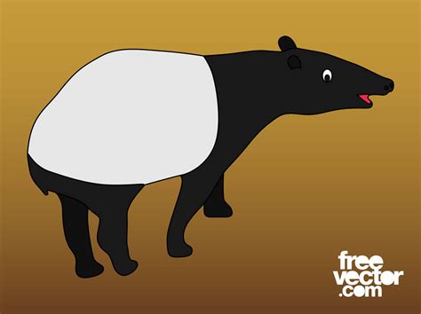 Cartoon Tapir Graphics Vector Art & Graphics | freevector.com