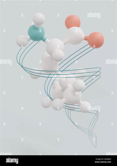 Leucine L Leucine Leu L Amino Acid Molecule 3D Rendering Ball And