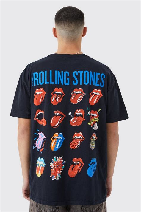 Oversized Rolling Stones Band License T Shirt Boohoo Uk