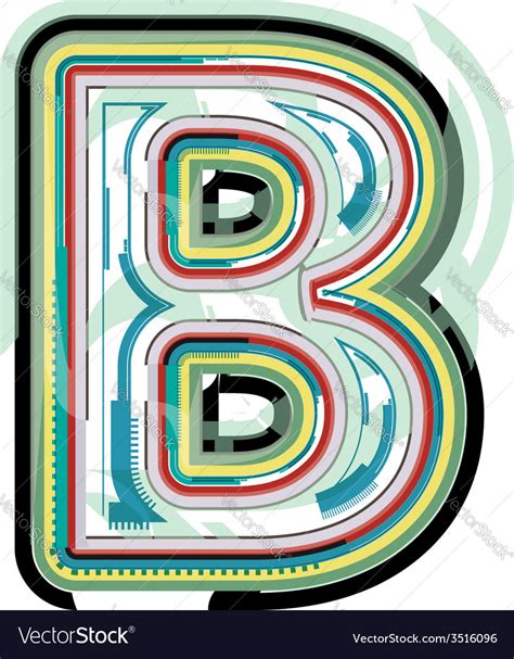 Abstract Colorful Letter B Royalty Free Vector Image