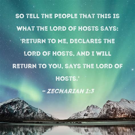 Zechariah 13 So Tell The People That This Is What The Lord Of Hosts