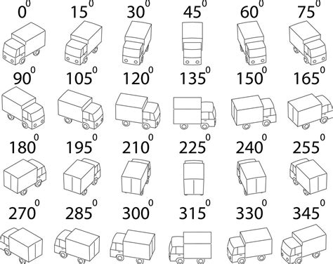 Set Of 24 Trucks From Different Angles 14951025 Vector Art At Vecteezy