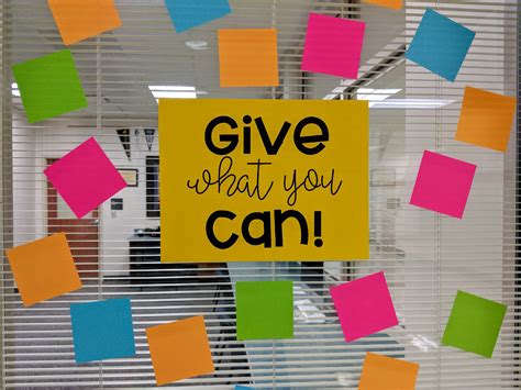 Take What You Need Give What You Can Sticky Note Board