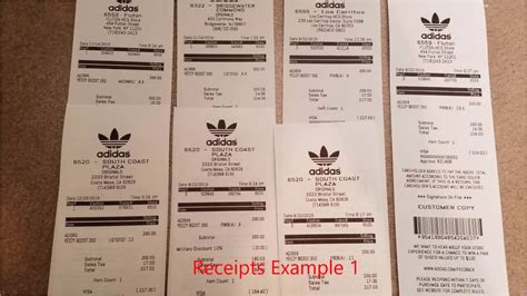 Adidas Receipt Template Williamson