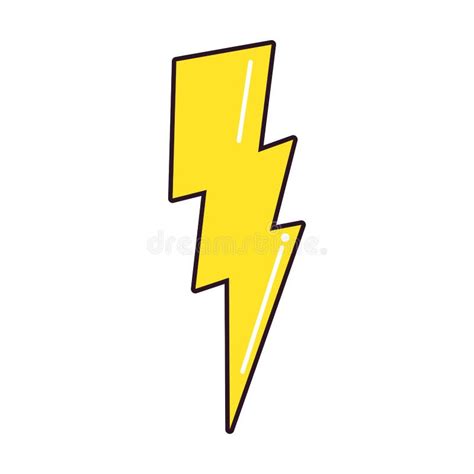 Thunderbolt Comic Pop Art on White Background Stock Illustration - Illustration of symbol ...