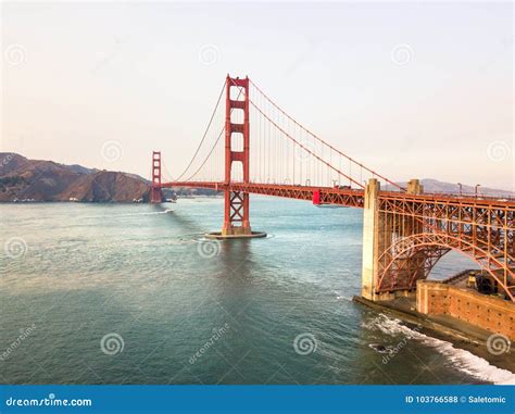 Golden Gate Bridge Aerial View Stock Photo - Image of francisco, scenic ...