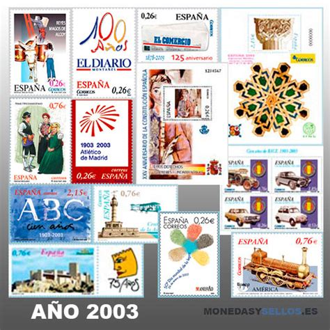 SELLOS 2003 AÑO COMPLETO Monedas y sellos online