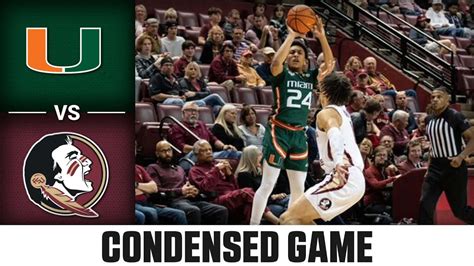 Miami Vs Florida State Condensed Game 2022 23 ACC Mens Basketball