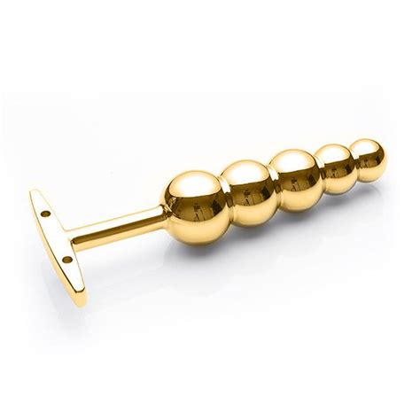 Plug Anal Dourado Lust Metal Plug Punch Metal Gold Sex Shop Amor De