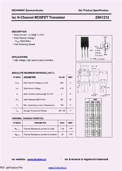 2SK1212_8535066.PDF Datasheet Download --- IC-ON-LINE