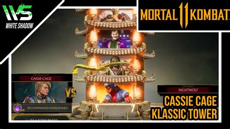 Mortal Kombat 11 Cassie Cage Klassic Tower Ending Youtube