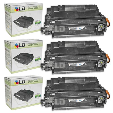 Ld Compatible Hp 55x Ce255x High Yield Black Toner Cartridge 3 Pack For