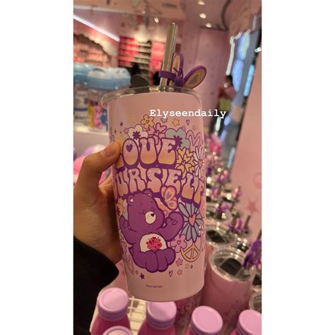 Jual Miniso X Care Bears Stainless Steel Water Tumbler With Straw Ml