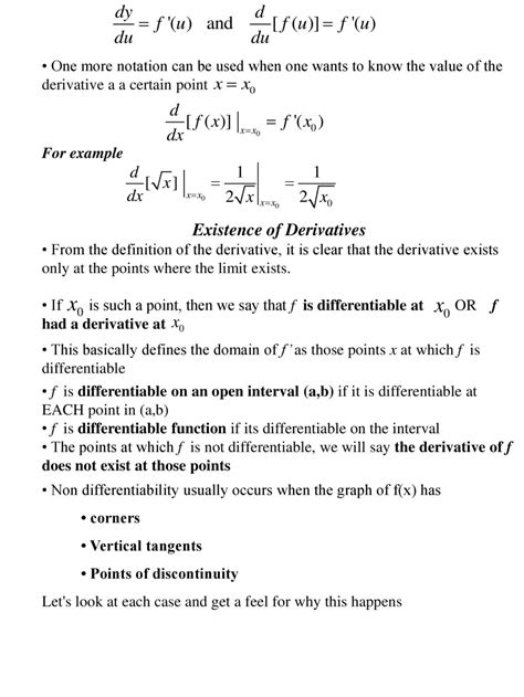 Derivative Notation The Process Of Finding The Derivative Is Called