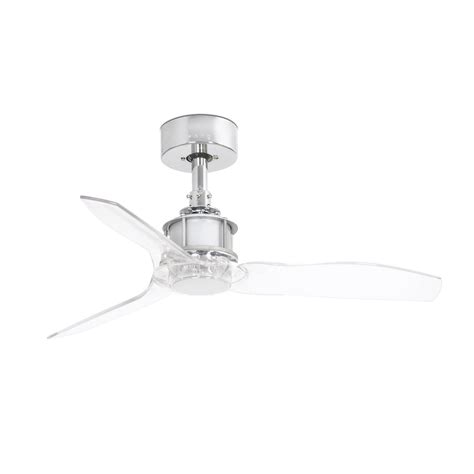 Ventilador de techo JustFan Motor DC 33426 cromo palas transparentes Ø