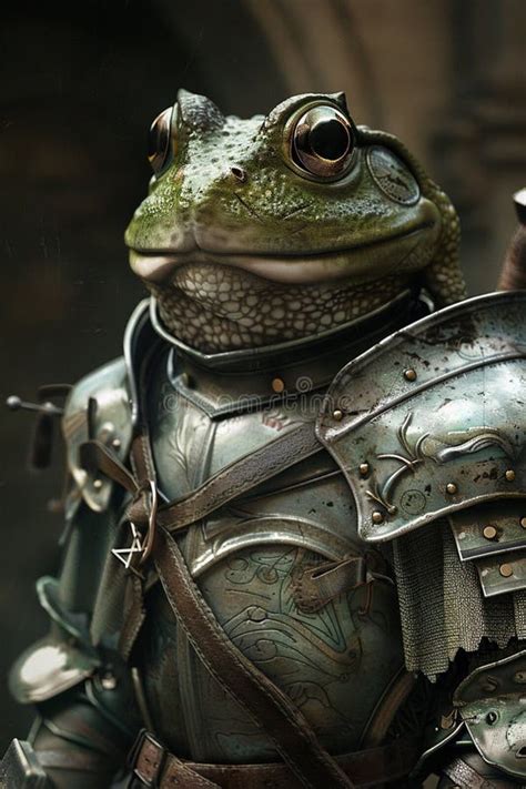 Extremely Photorealistic Humanoid Frog Knight Warrior Stock ...