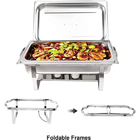 Valgus 2er Pack 9L Edelstahl Chafing Dish Buffet Chafer Set Im