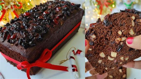 Instant No Soak Christmas Plum Cake No Alcohol Chocolate Fruit And Nut