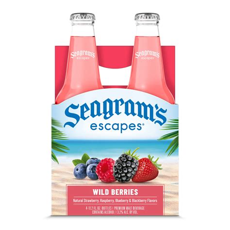 Seagram's Escapes Wild Berries Bottles 4 pk - Shop Malt beverages ...