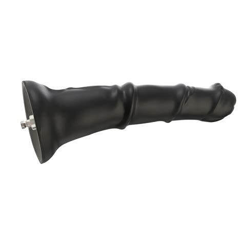 Fantasy Dildo Zwart Opzetstuk 24 Cm KlicLok En Zuignap Hismith