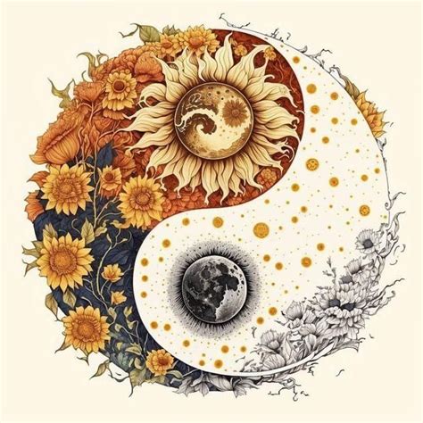 Sunflower Lovers Sunflower Yin Yang So Beautiful Yin Yang Art