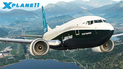 X Plane 11 Boeing 737 Max Cold Start And Takeoff From Lugano Airport