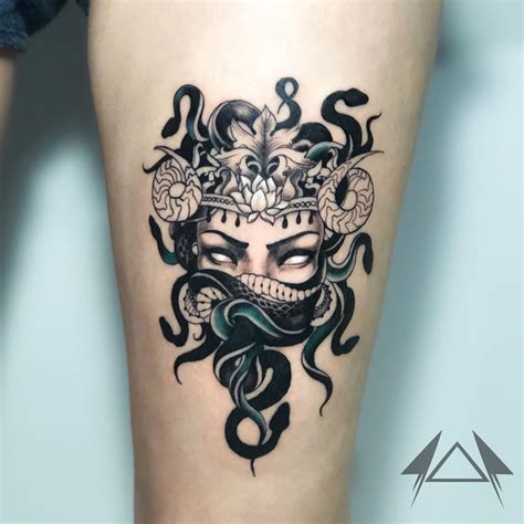 Medusa Skull Tattoo Printable Calendars AT A GLANCE