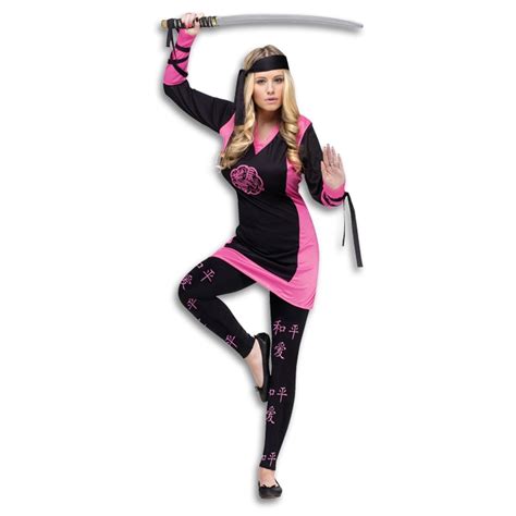 Pink Dragon Ninja Costume - Girls Halloween Ninja Outfit - Womens ...