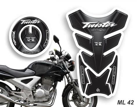 Adesivos Cbx Twister Resinados Tankpad Bocal Preto Ml Resitank