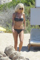 Victoria Silvstedt Bikini Candids Beach In Sardinia Celebmafia