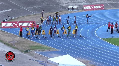 Carifta Games Trials Bouwahjgie Nkrumie Wins U17 100m Final Youtube