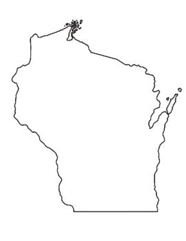 Wisconsin Blank Map Full Page By BAC Education TPT